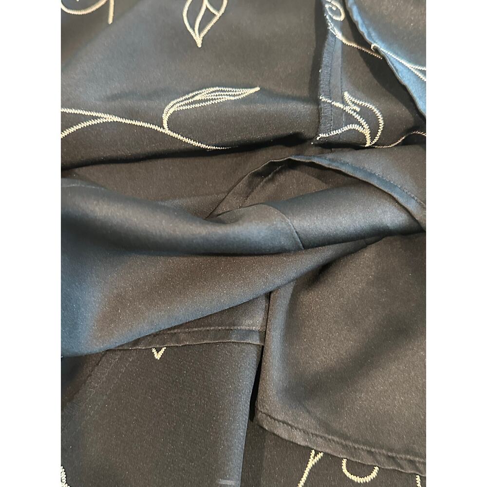 WHBM Strapless Black Floral Fit & Flare Cocktail Party Dress Size 10 - Picture 8 of 13